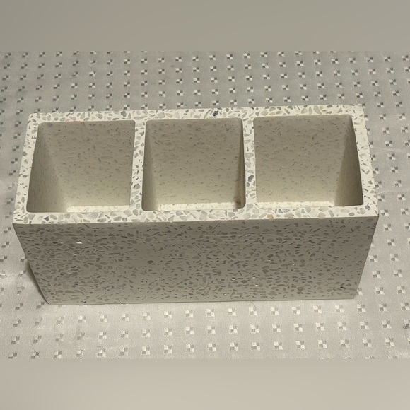 Terrazzo 3 Section Organizer Desk Organizer Isaak Jacobs Design New - Picture 1 of 9